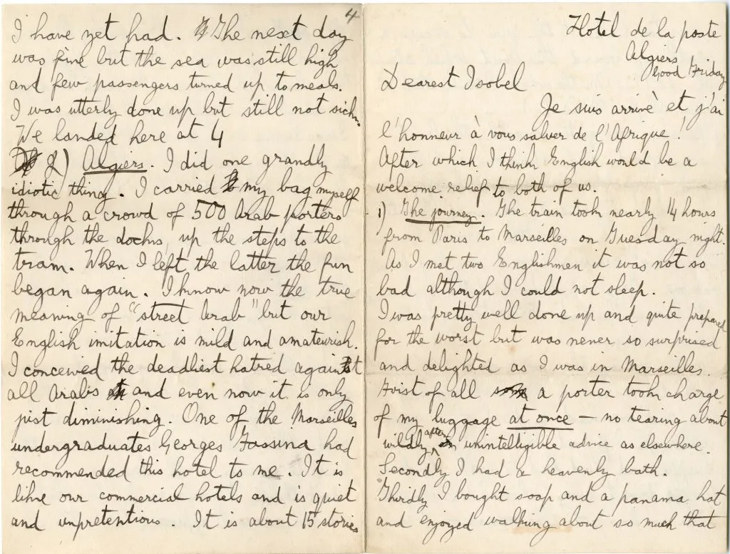 Gustav Holst letter to Isobel 1