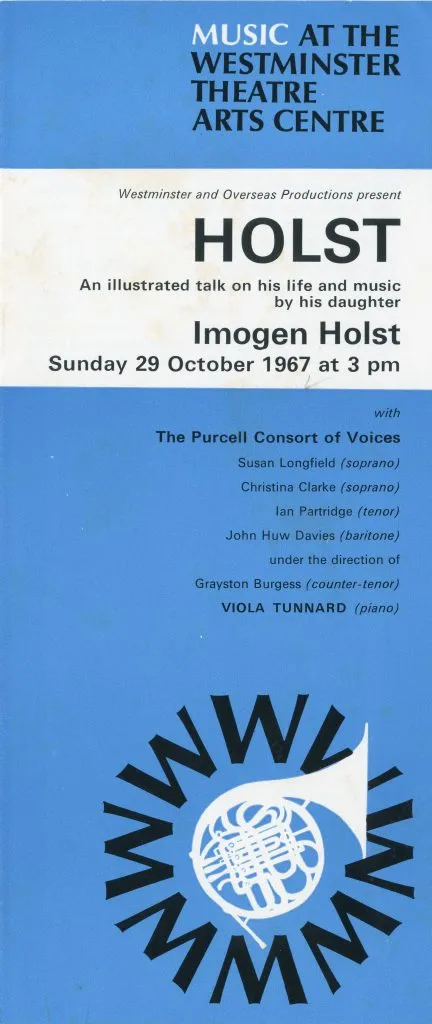 3. Programme for the first performance of The Harper