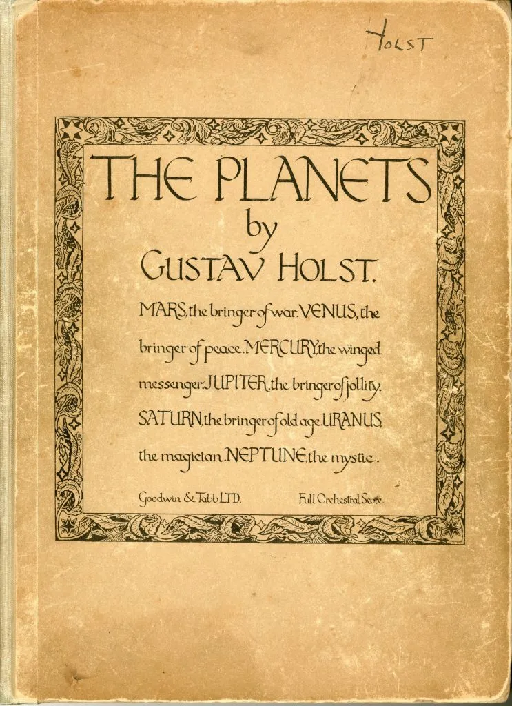 1. Gustav Holst’s conducting score of The Planets