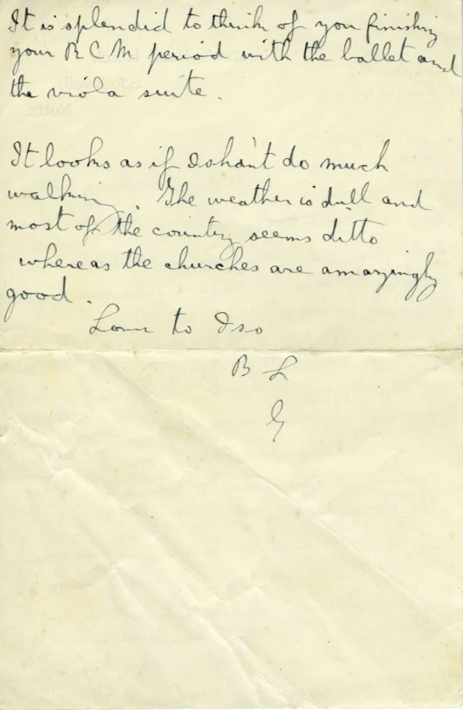4. Letter from Gustav to Imogen, 30 Jul 1930