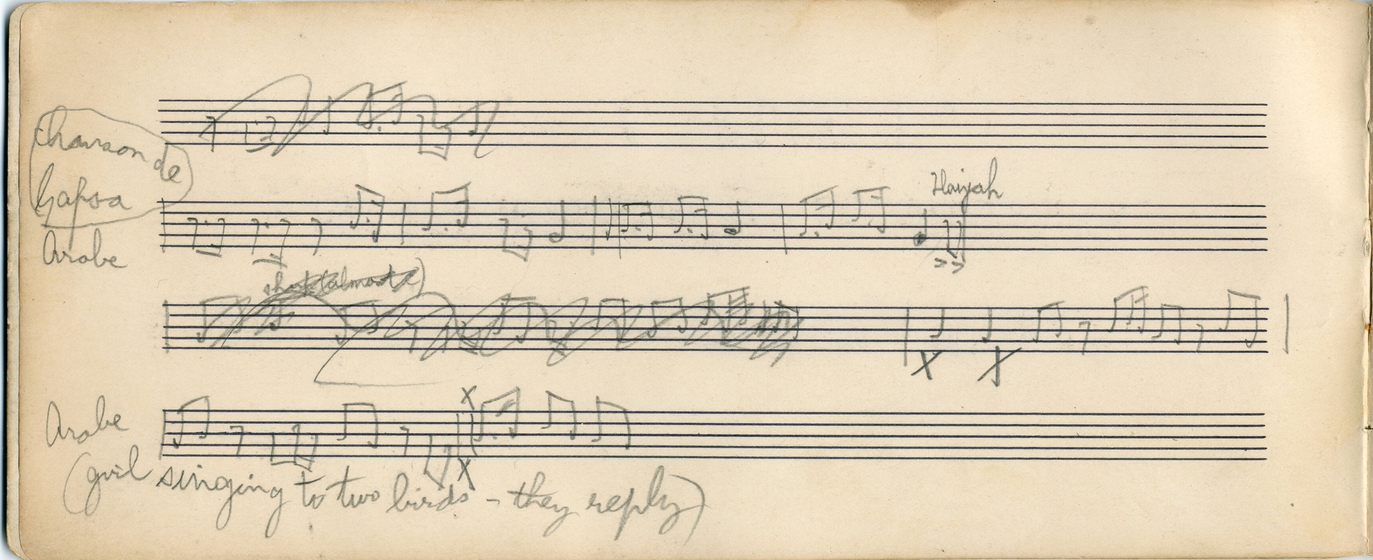 Gustav Holst Algeria sketchbook